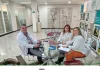 A prefeita Thaís, acompanhada da enfermeira Valéria, esteve em Barretos-SP em uma reunião com Marcelo P. Almeida, coordenador do Programa de Prevenção ao Câncer do Colo do Útero.