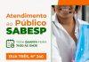Para eventuais dúvidas a SABESP está a disposição toda quarta-feira das 7h30 às 13h30, por meio da responsável Eloísa.